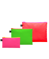 LOQI Zip Pockets neon, 3-tlg.
