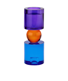 SARI Kerzenhalter blau/orange/lila