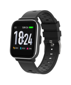 Smartwatch mit Temperaturmessung, schw.
