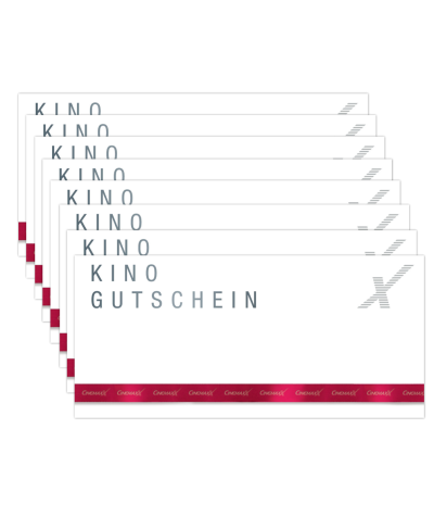 Als Prämie CinemaxX Kinogutscheine (8 Stück) zum Abo