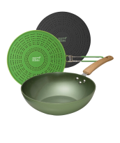 Prämie Just Vegan Set, Spritzschutz + Wok Pfanne zum Abo