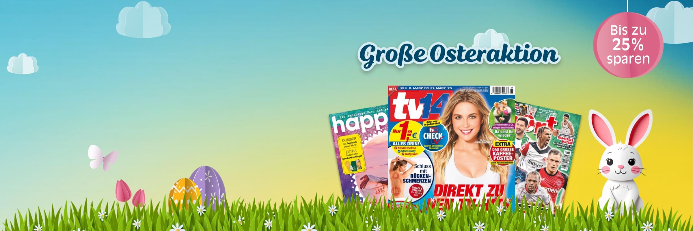 Osteraktion 2026: Lesefreude verschenken - 8 Monate zum Preis von 6