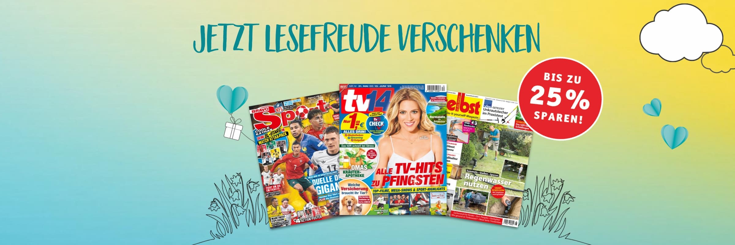 Zeitschriften zum Valentinstag verschenken